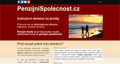 Desktop Screenshot of penzijnispolecnost.cz