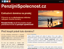 Tablet Screenshot of penzijnispolecnost.cz